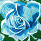 Fairy Rose (Turquoise) - Tile Mosaic
