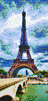 Eiffel Tower (Stormy) - Framed Mosaic Wall Art