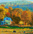 New England in the Fall (Vermont) - Framed Mosaic Wall Art