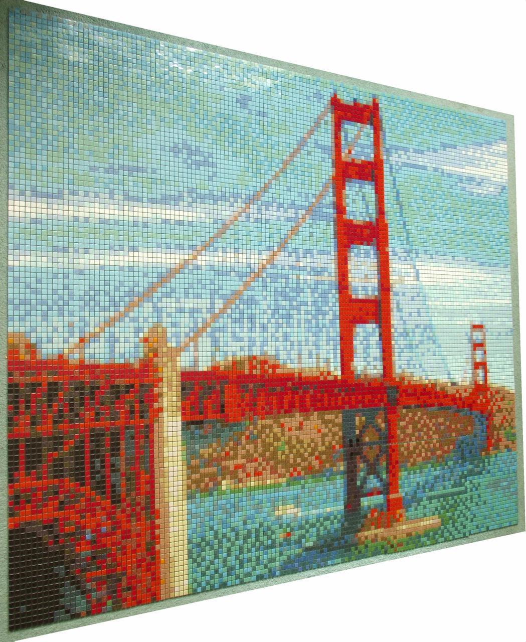 Golden Gate Bridge Mosaic Tile Art