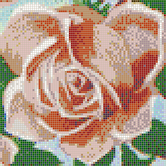 Fairy Rose (Pink) - Mosaic Wall Picture Art