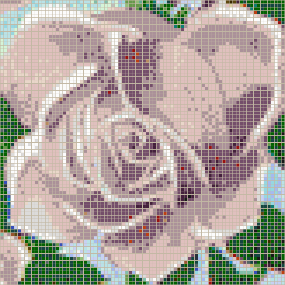 Fairy Rose (Lilac) - Mosaic Wall Picture Art