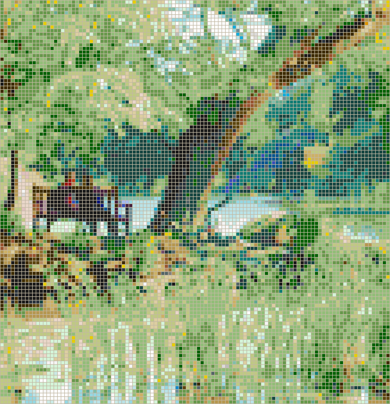 Pond Bench - Mosaic Wall Picture Art